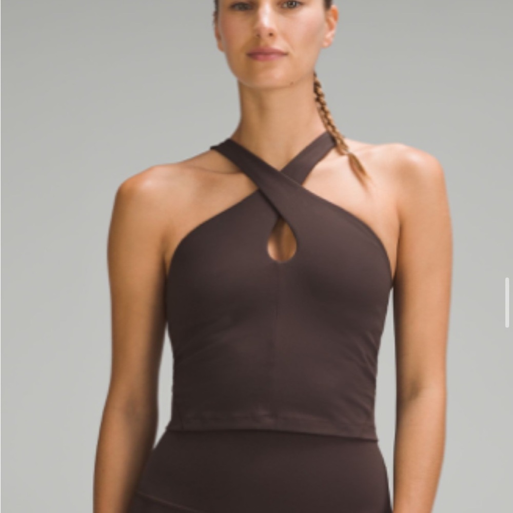 lululemon align keyhole halter tank top espresso